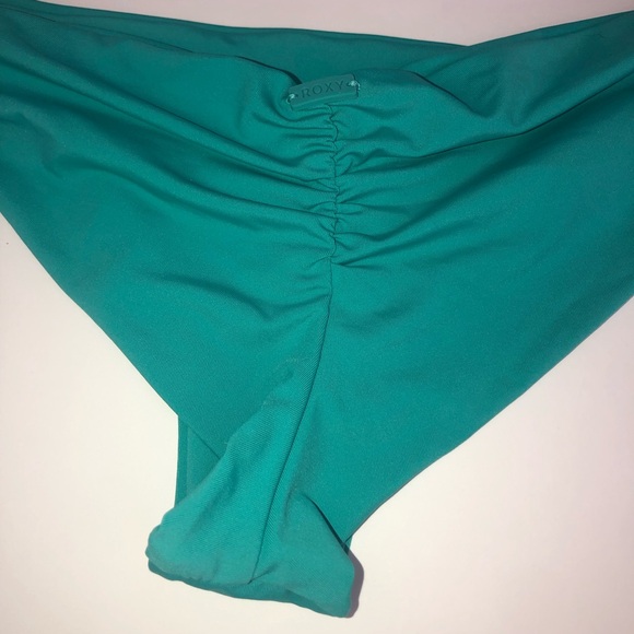 ROXY Swim Scrunch Bottoms Turquoise (small) - Picture 3 of 5